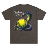 Kraken's Ink Softball Unisex Tri-Blend Crew Tee