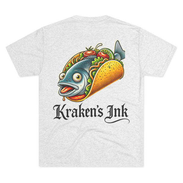 Kraken's Ink Taco Fish Unisex Tri-Blend Crew Tee