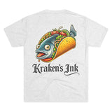 Kraken's Ink Taco Fish Unisex Tri-Blend Crew Tee