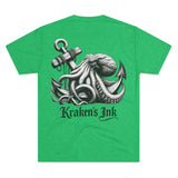 Kraken's Ink Fallen Anchor Unisex Tri-Blend Tee