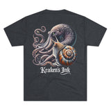 Kraken's Ink The Kraken & The Snail Unisex Tri-Blend Crew Tee