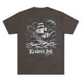 Kraken's Ink Clipper Ship Unisex Tri-Blend Crew Tee