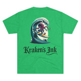 Kraken's Ink Surfing USA Unisex Tri-Blend Crew Tee