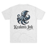Kraken's Ink Side Profile Unisex Tri-Blend Crew Tee