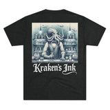 Kraken's Ink Underwater Bar Unisex Tri-Blend Crew Tee
