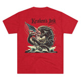 Kraken's Ink Fly the Flag Unisex Tri-Blend Crew Tee