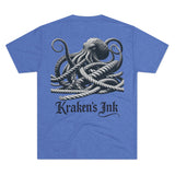 Kraken's Ink Rope Tangle Unisex Tri-Blend Crew Tee