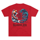 Kraken's Ink Koi Fish Unisex Tri-Blend Crew Tee