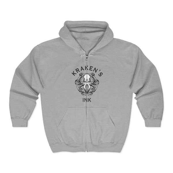 Kraken's Ink Unisex Zip Hoodie