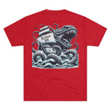 Kraken's Ink Ship Attack Unisex Tri-Blend Crew Tee