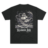 Kraken's Ink Clipper Ship Unisex Tri-Blend Crew Tee