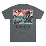 Kraken's Ink Ancient Japan Unisex Tri-Blend Crew Tee