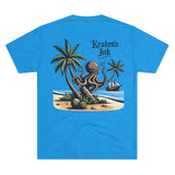 Kraken's Ink Coconut Palm Unisex Tri-Blend Crew Tee