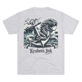 Kraken's Ink Anchor Drop Unisex Tri-Blend Crew Tee