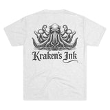 Kraken's Ink Portrait Unisex Tri-Blend Crew Tee