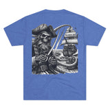 Kraken's Ink Skull Pirate Unisex Tri-Blend Crew Tee