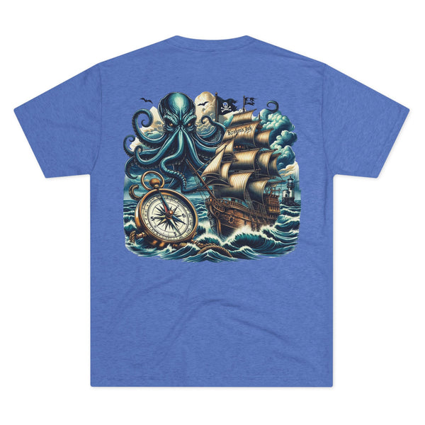 Kraken's Ink Compass Path Tri-Blend Crew Tee
