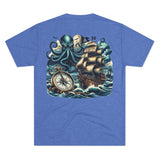 Kraken's Ink Compass Path Tri-Blend Crew Tee