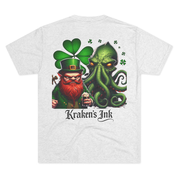 Kraken's Ink Leprechaun Unisex Tri-Blend Crew Tee