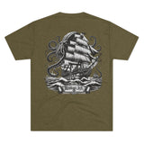 Kraken's Ink Sail the Seas Unisex Tri-Blend Crew Tee