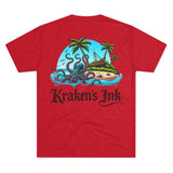 Kraken's Ink Island Livin' Unisex Tri-Blend Crew Tee
