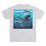 Kraken's Ink Below Unisex Tri-Blend Crew Tee