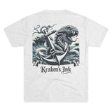 Kraken's Ink Anchor Drop Unisex Tri-Blend Crew Tee