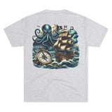 Kraken's Ink Compass Path Tri-Blend Crew Tee