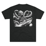 Kraken's Ink Boat Attack Unisex Tri-Blend Crew Tee