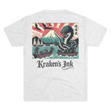 Kraken's Ink Ancient Japan Unisex Tri-Blend Crew Tee