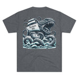 Kraken's Ink Ship Attack Unisex Tri-Blend Crew Tee