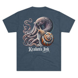 Kraken's Ink The Kraken & The Snail Unisex Tri-Blend Crew Tee