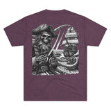 Kraken's Ink Skull Pirate Unisex Tri-Blend Crew Tee