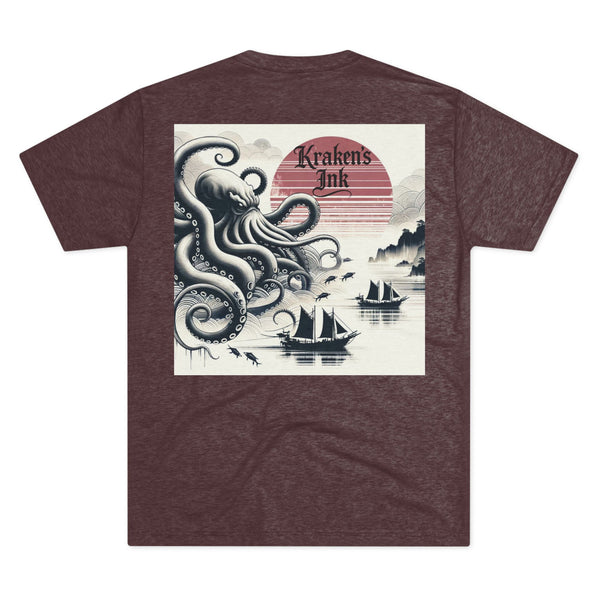 Kraken's Ink Ancient Sunset Unisex Tri-Blend Crew Tee