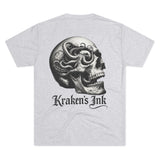 Kraken's Ink Skull Hatch Unisex Tri-Blend Crew Tee