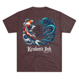 Kraken's Ink Koi Fish Unisex Tri-Blend Crew Tee