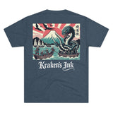 Kraken's Ink Ancient Japan Unisex Tri-Blend Crew Tee