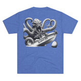 Kraken's Ink Boat Attack Unisex Tri-Blend Crew Tee