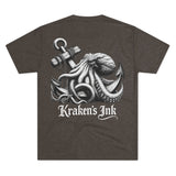 Kraken's Ink Fallen Anchor Unisex Tri-Blend Tee