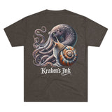 Kraken's Ink The Kraken & The Snail Unisex Tri-Blend Crew Tee