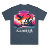 Kraken's Ink Sunset Unisex Tri-Blend Crew Tee