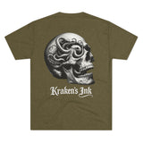 Kraken's Ink Skull Hatch Unisex Tri-Blend Crew Tee