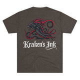 Kraken's Ink Dragon Unisex Tri-Blend Crew Tee