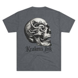 Kraken's Ink Skull Hatch Unisex Tri-Blend Crew Tee