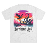 Kraken's Ink Sunset Unisex Tri-Blend Crew Tee