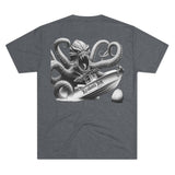 Kraken's Ink Boat Attack Unisex Tri-Blend Crew Tee