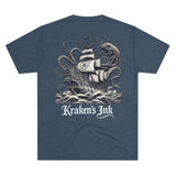 Kraken's Ink Clipper Ship Unisex Tri-Blend Crew Tee