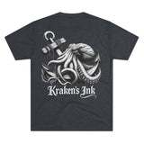 Kraken's Ink Fallen Anchor Unisex Tri-Blend Tee