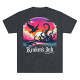 Kraken's Ink Sunset Unisex Tri-Blend Crew Tee