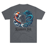 Kraken's Ink Koi Fish Unisex Tri-Blend Crew Tee